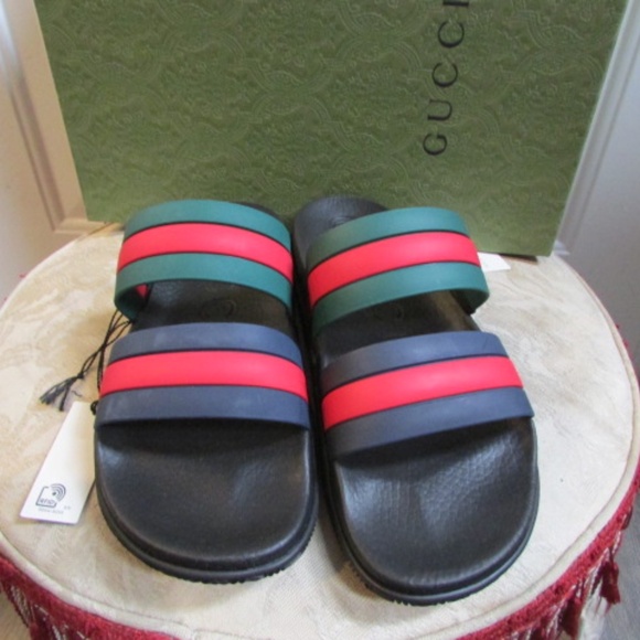 new GUCCI AGRADO GRG MEN\'S Rubber slides Sz UK 9/US 10 main image 15